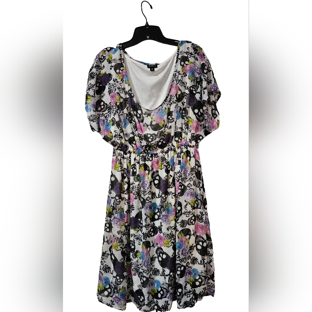 Torrid Multicolor Skull Print Mini Dress